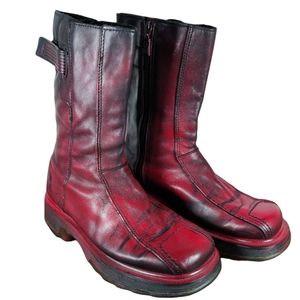 Dr Martens RARE red mid calf boots womens 7